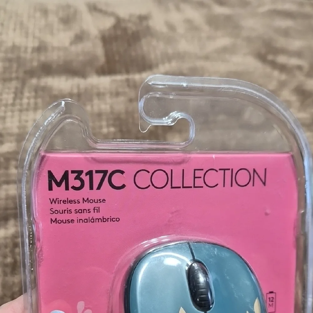 Logitech M317C Collection Wireless Mouse - Teal and Gold